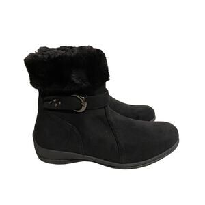 Alpine Woods Black Fur Lined Ankle‎ Boots Women Size 6M